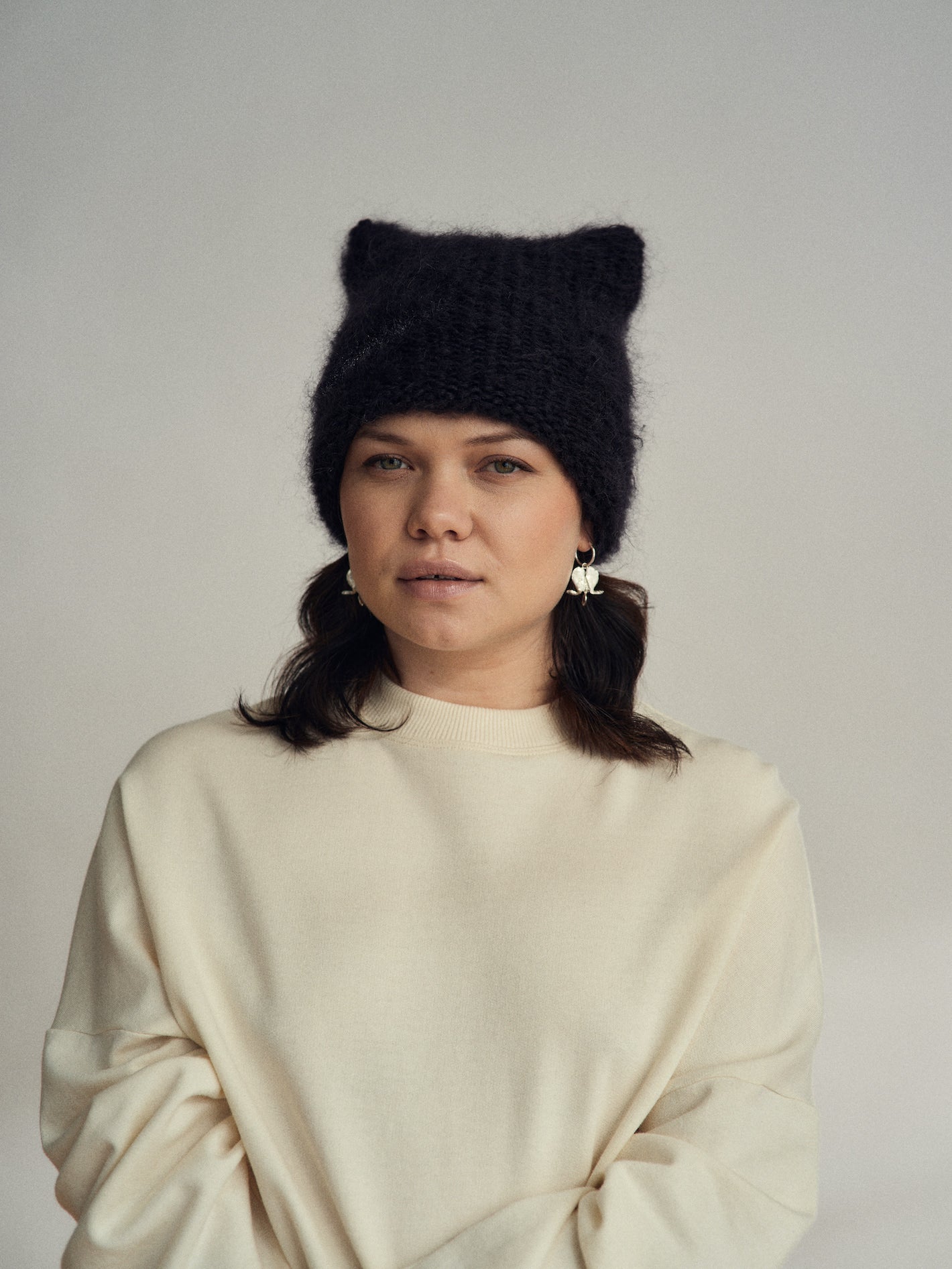 Bonnet en mohair Cloud | Lilas