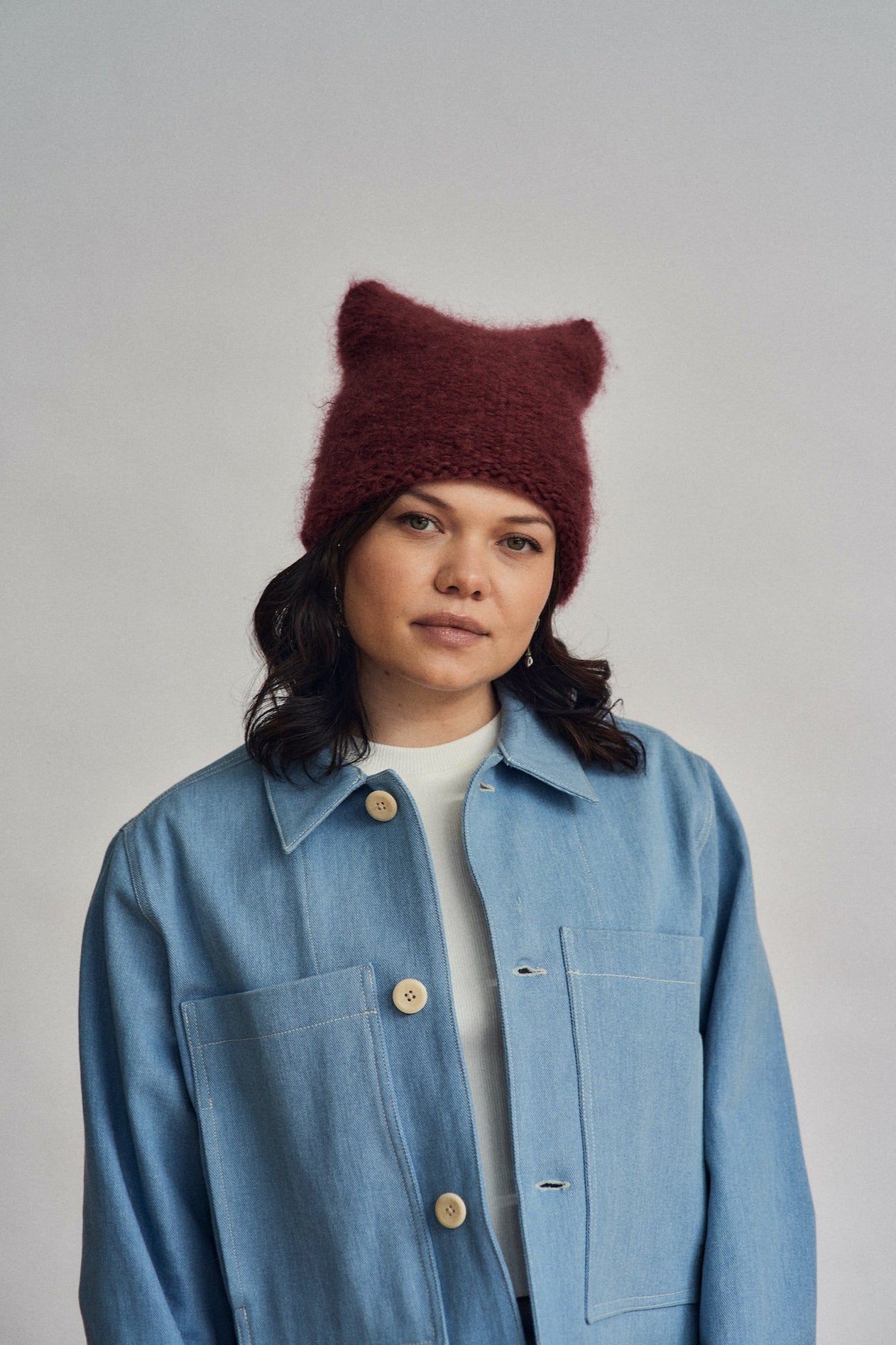 Bonnet en mohair Cloud | Lilas