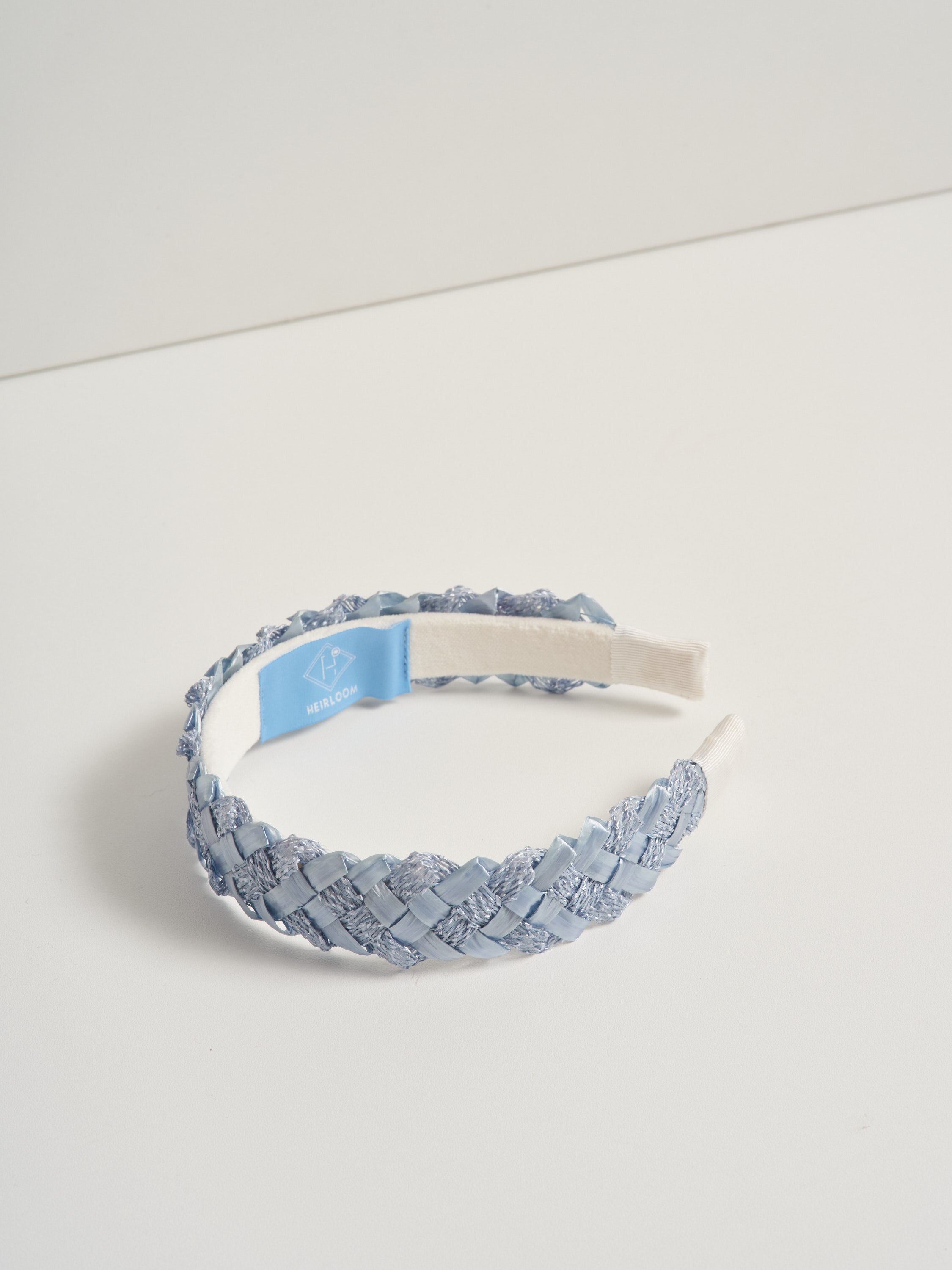 Entwine vintage straw headband - Baby blue