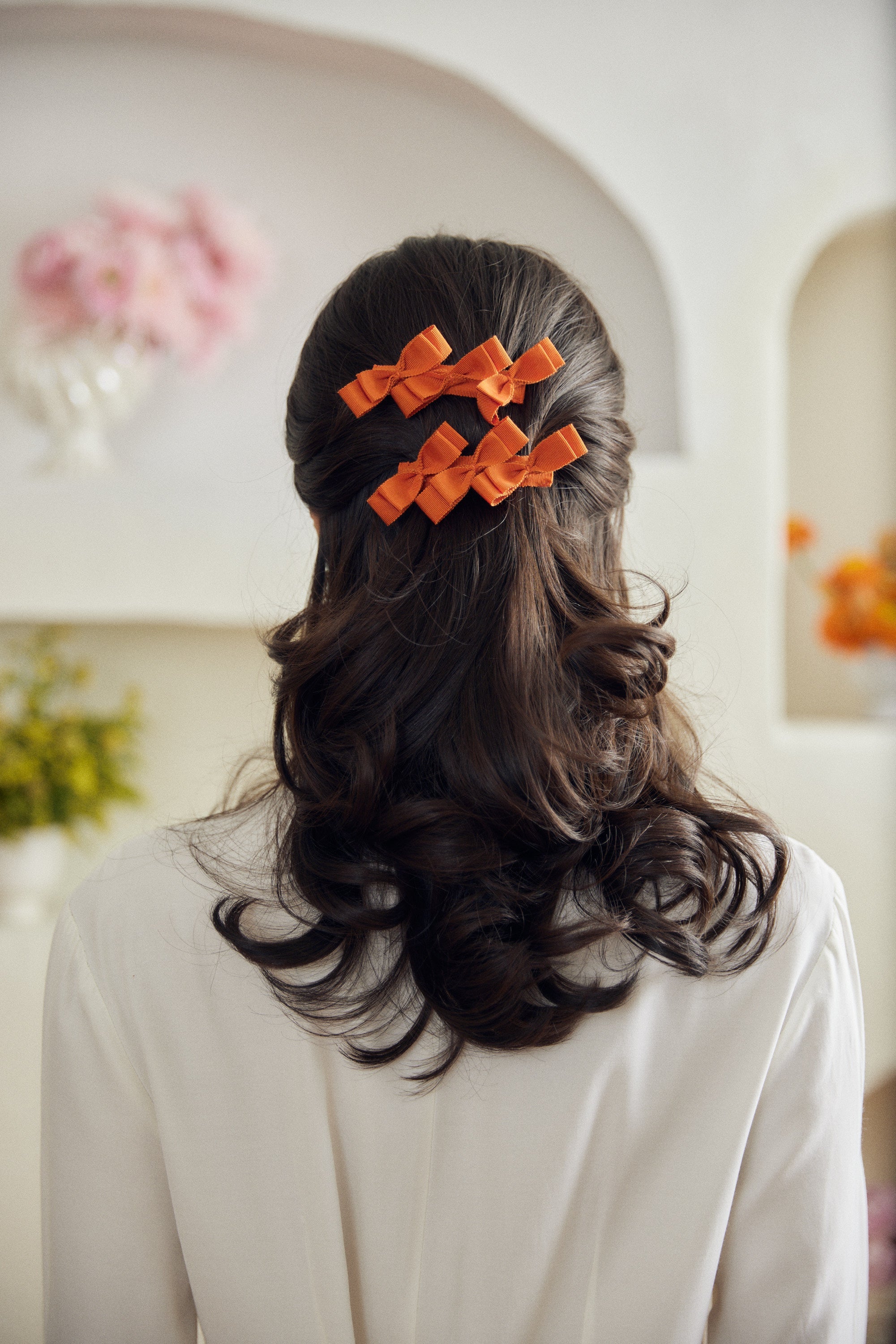 Forget me not bow hair clip - 10 colour options