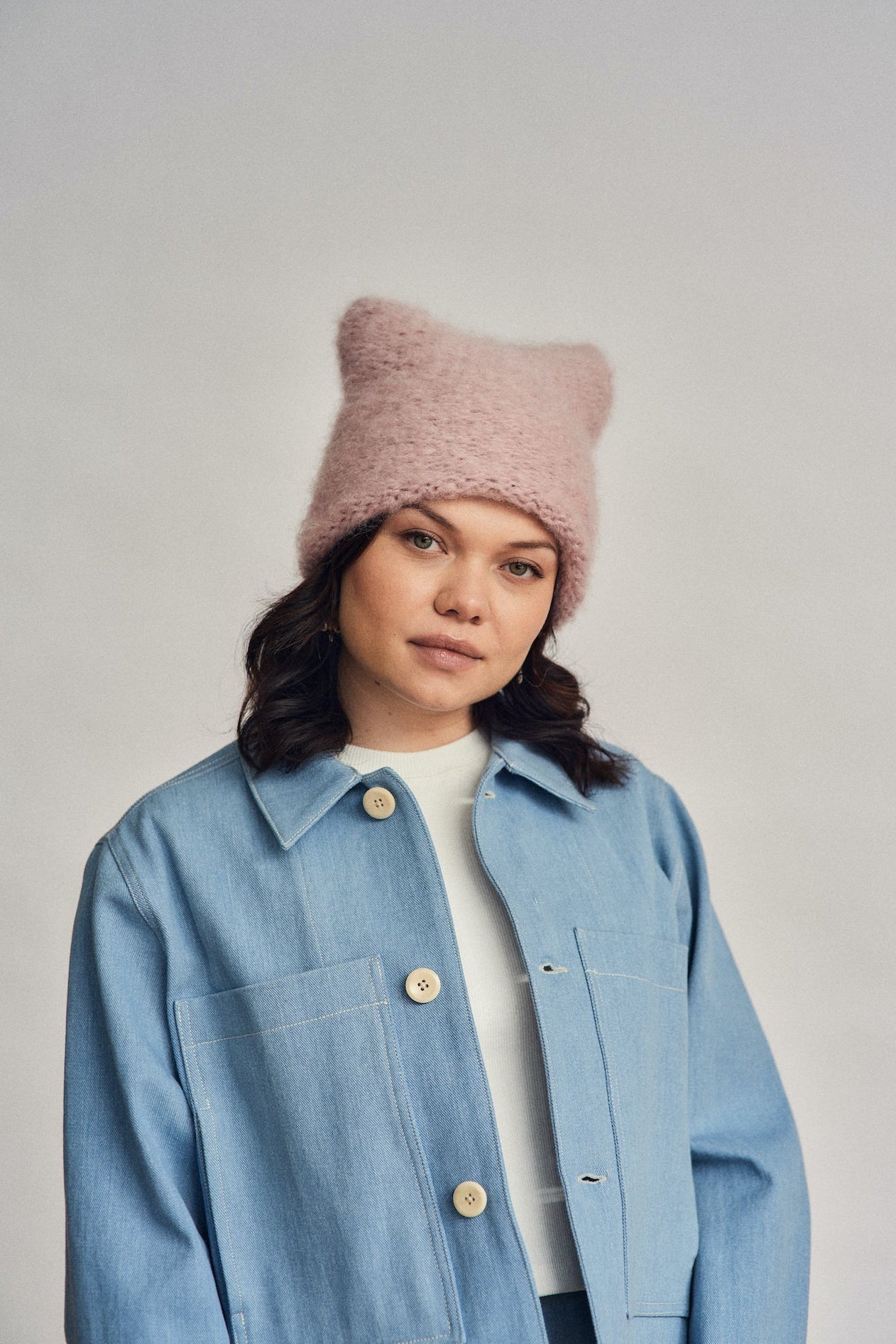Bonnet en mohair Cloud | Lilas
