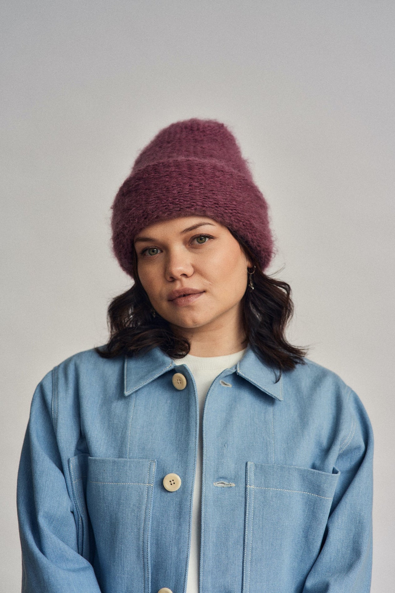 Bonnet en mohair Cloud | Lilas