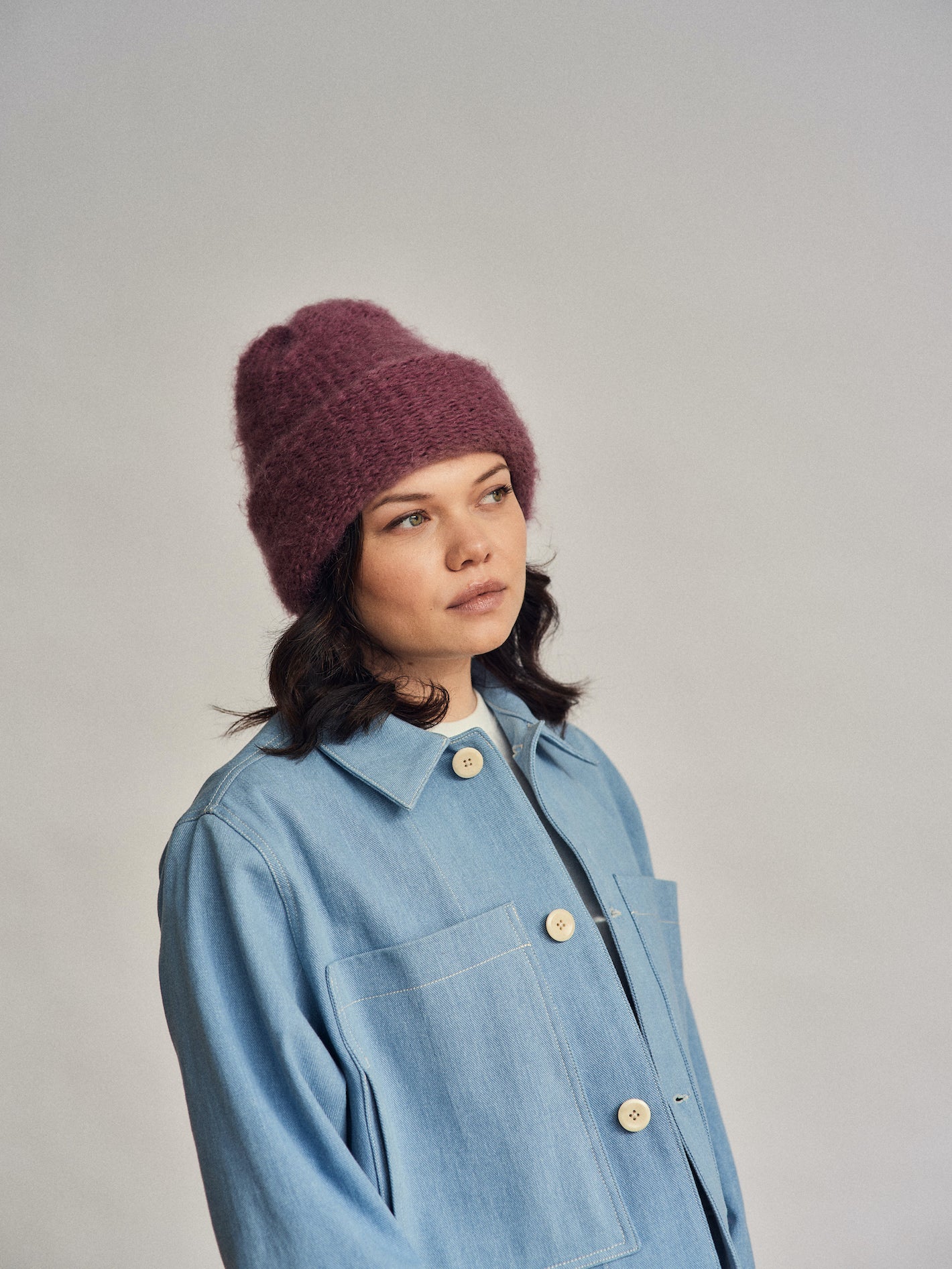 Bonnet en mohair Cloud | Lilas