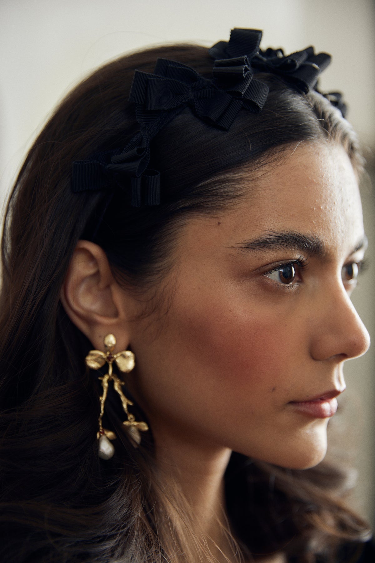 me not bow headband Black Heirloom Hats