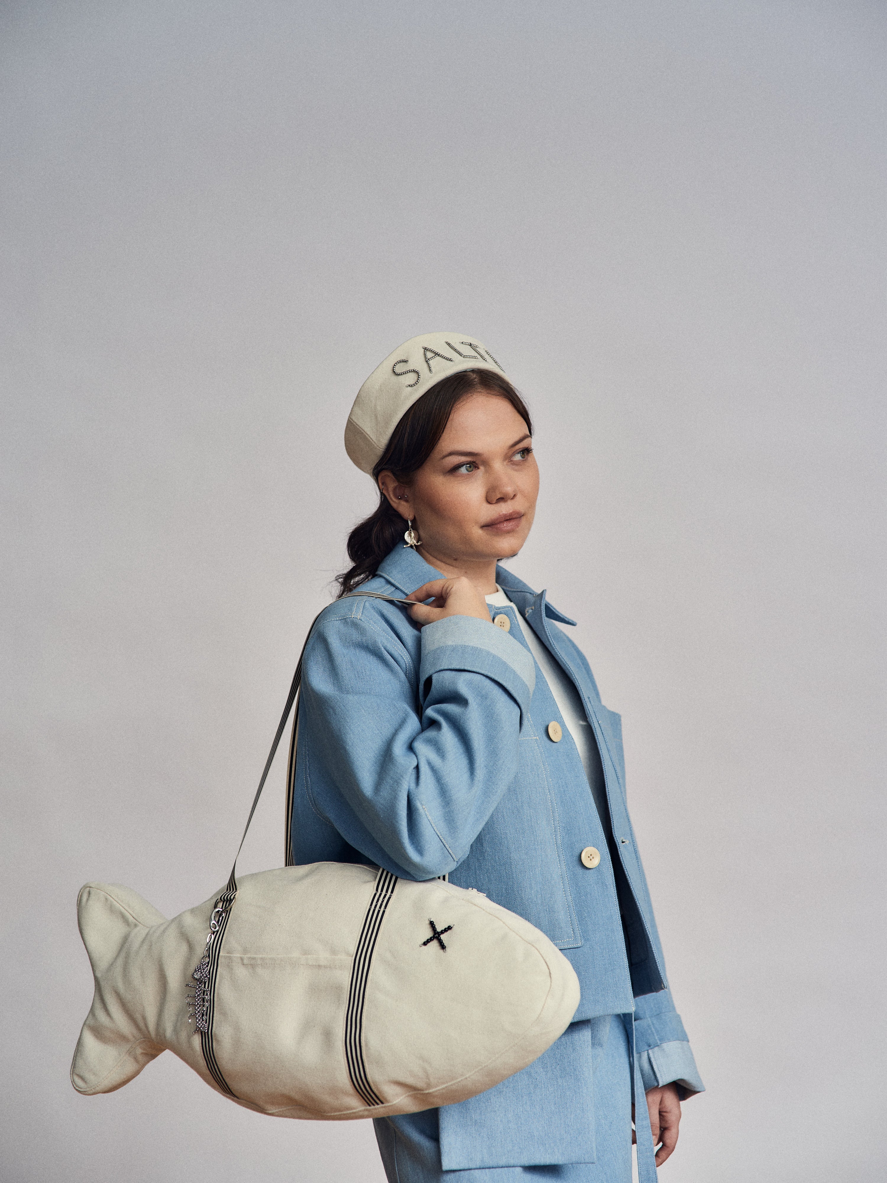 Heirloom Hats X Nouveau Riche - Catch of the day organic cotton bag