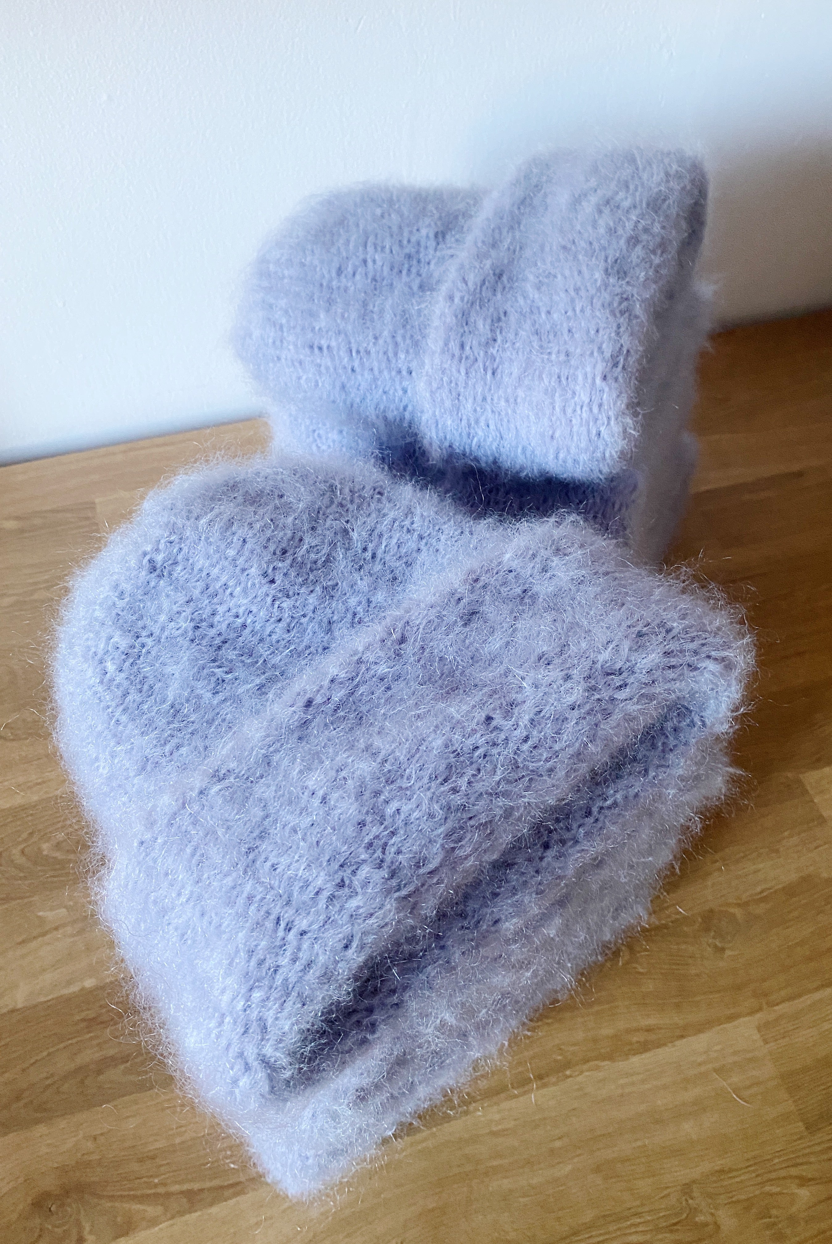 Cloud mohair beanie | Lilac