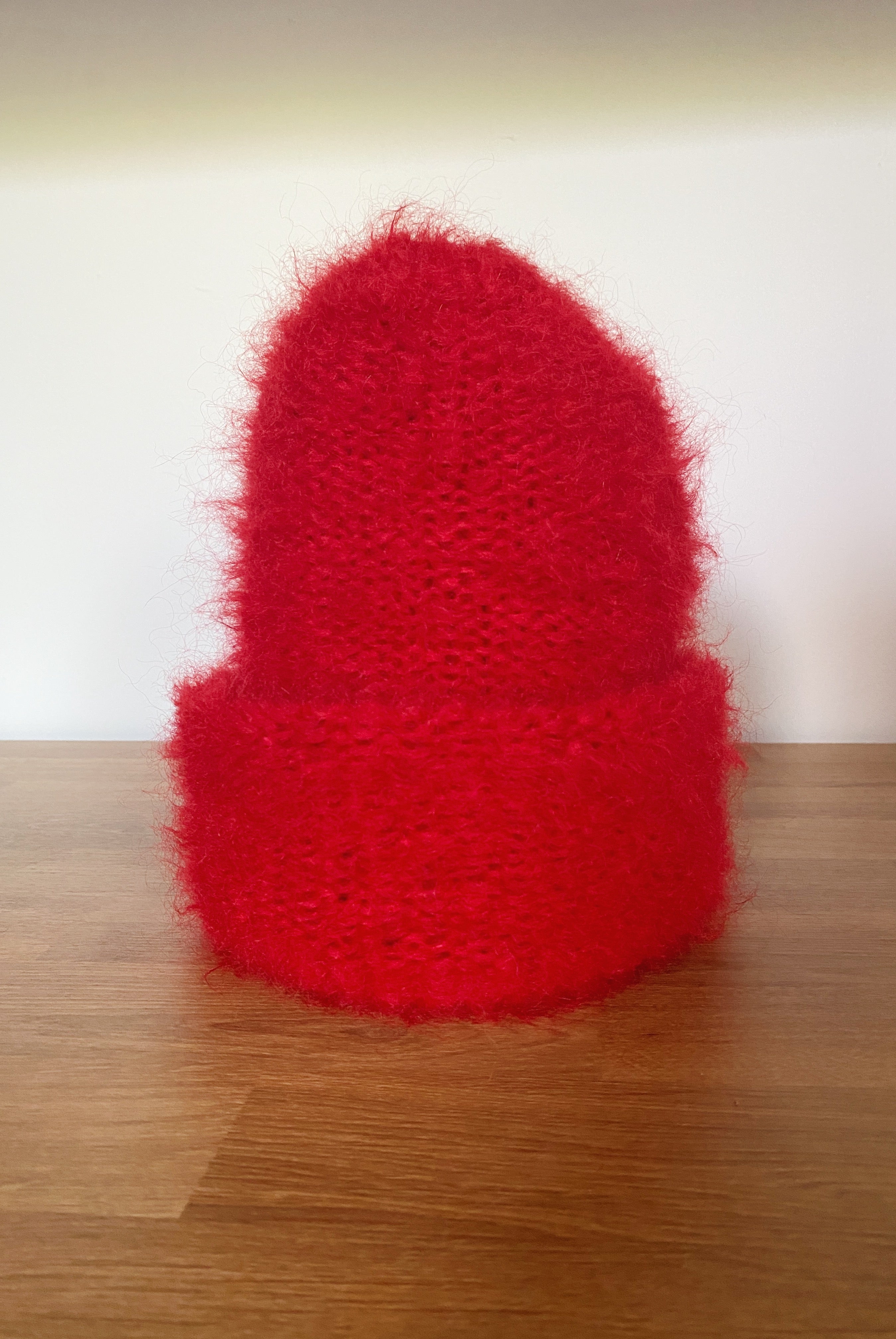 Cloud mohair beanie | Ruby