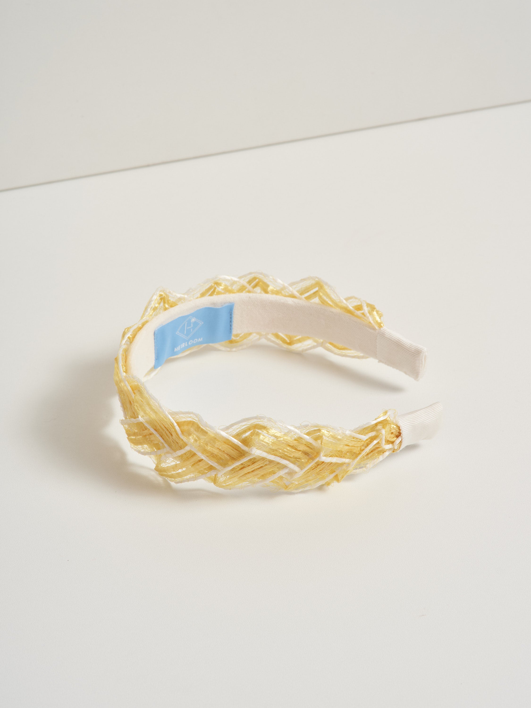 Entwine vintage straw headband - Yellow