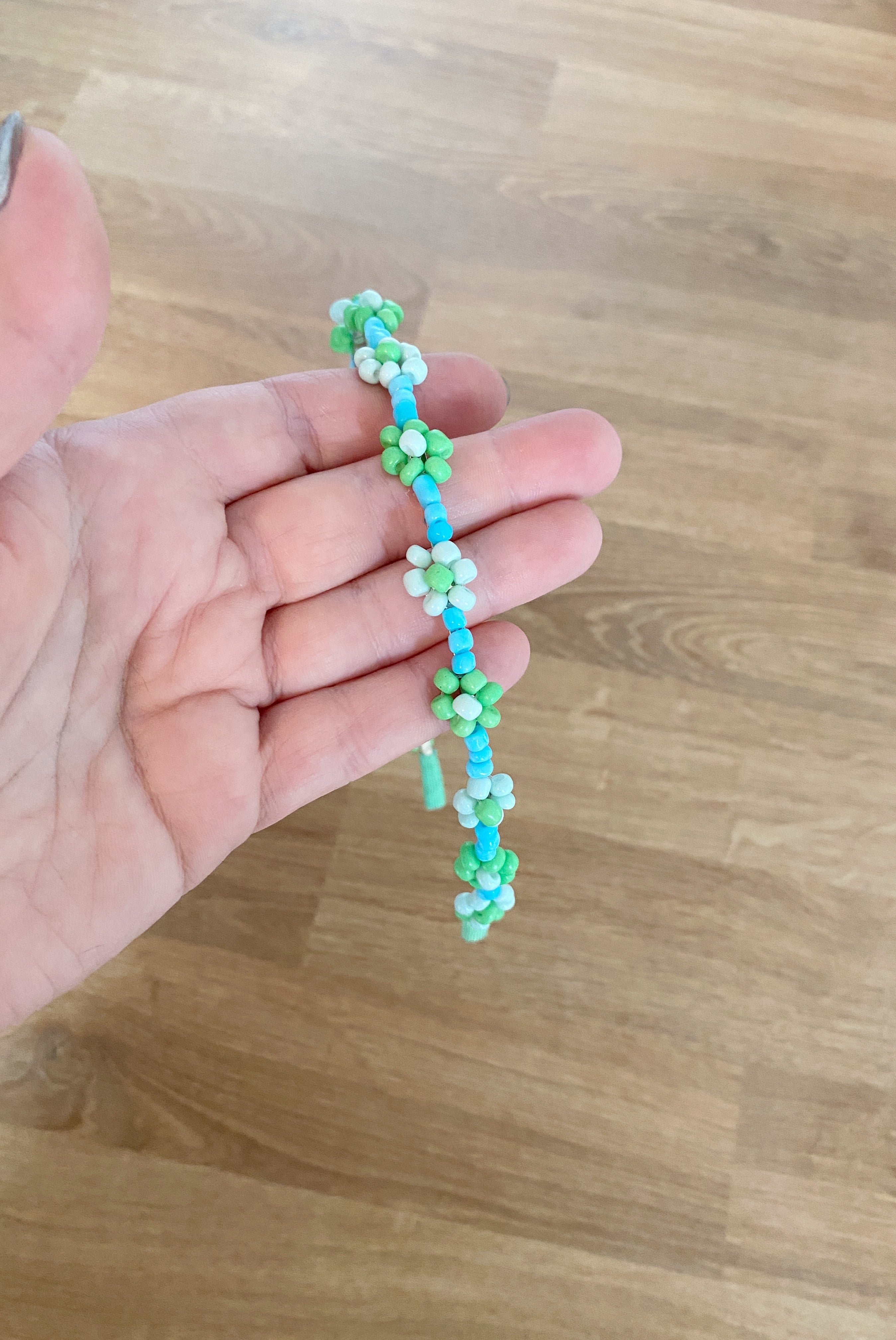 Flower glass bead headband (5 colour options)