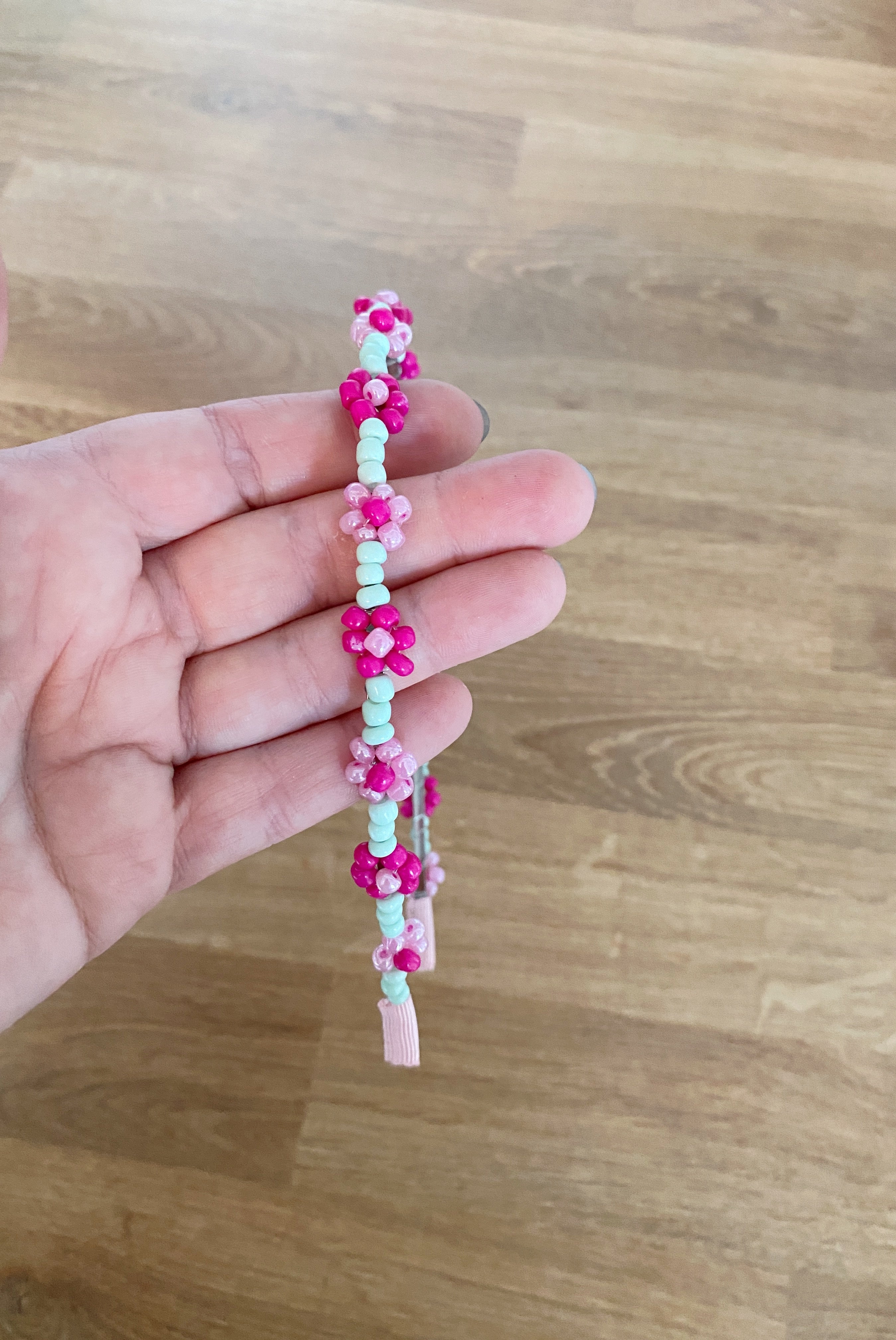 Flower glass bead headband (5 colour options)