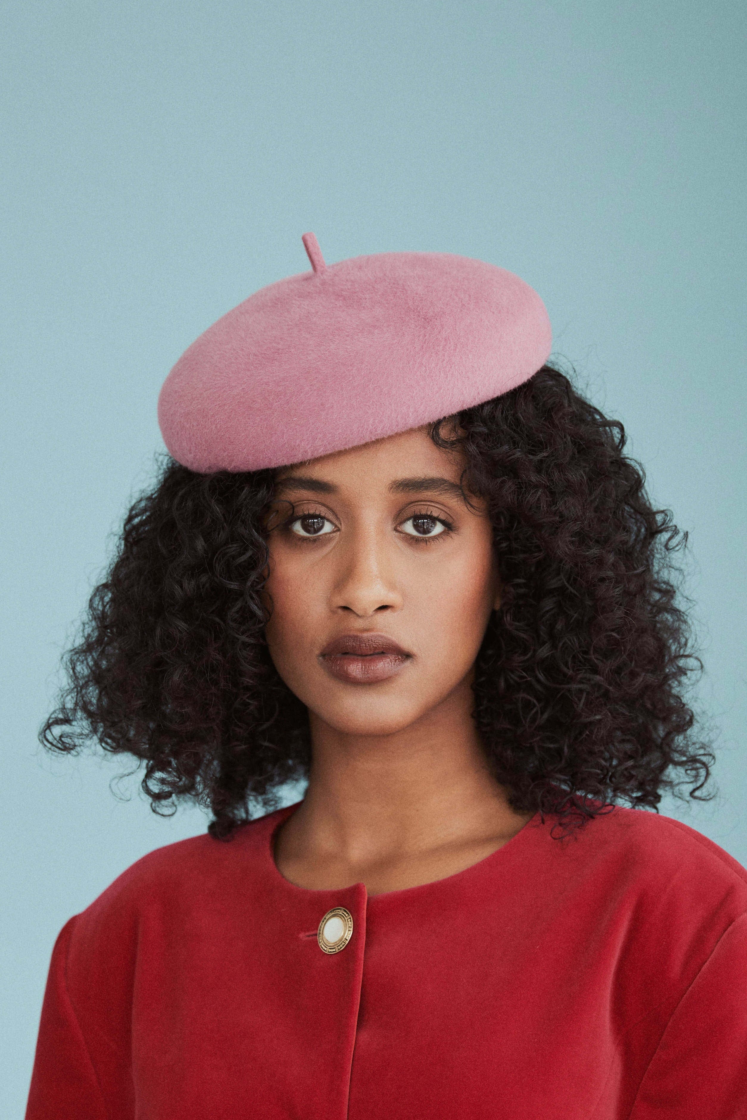 Medulla - Un béret moderne et minimaliste avec élastique dissimulé pour un maintien sûr  - Rose