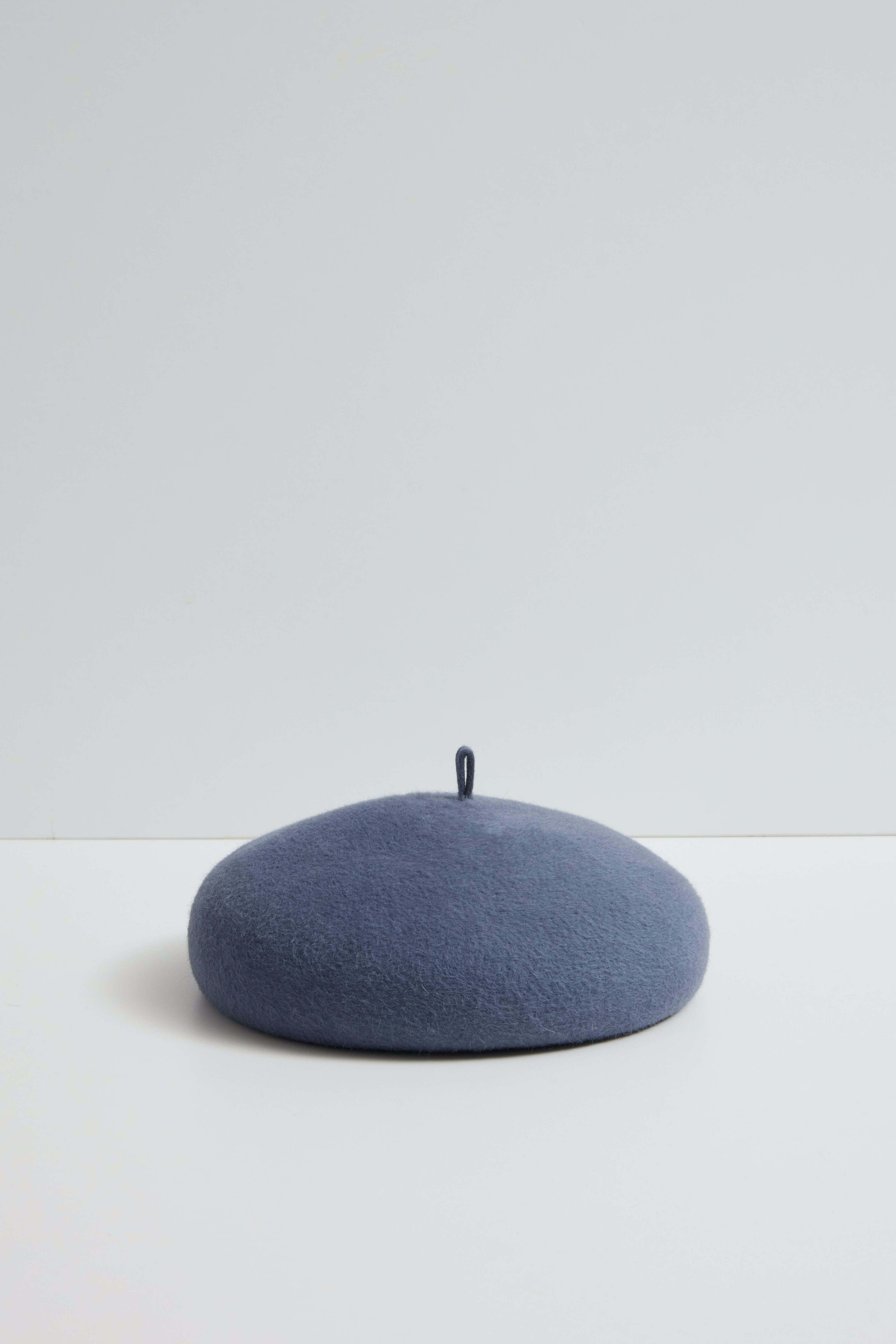 Medulla - A Modern, Minimalist Beret with Hidden Elastic for Secure Fit - Steel blue