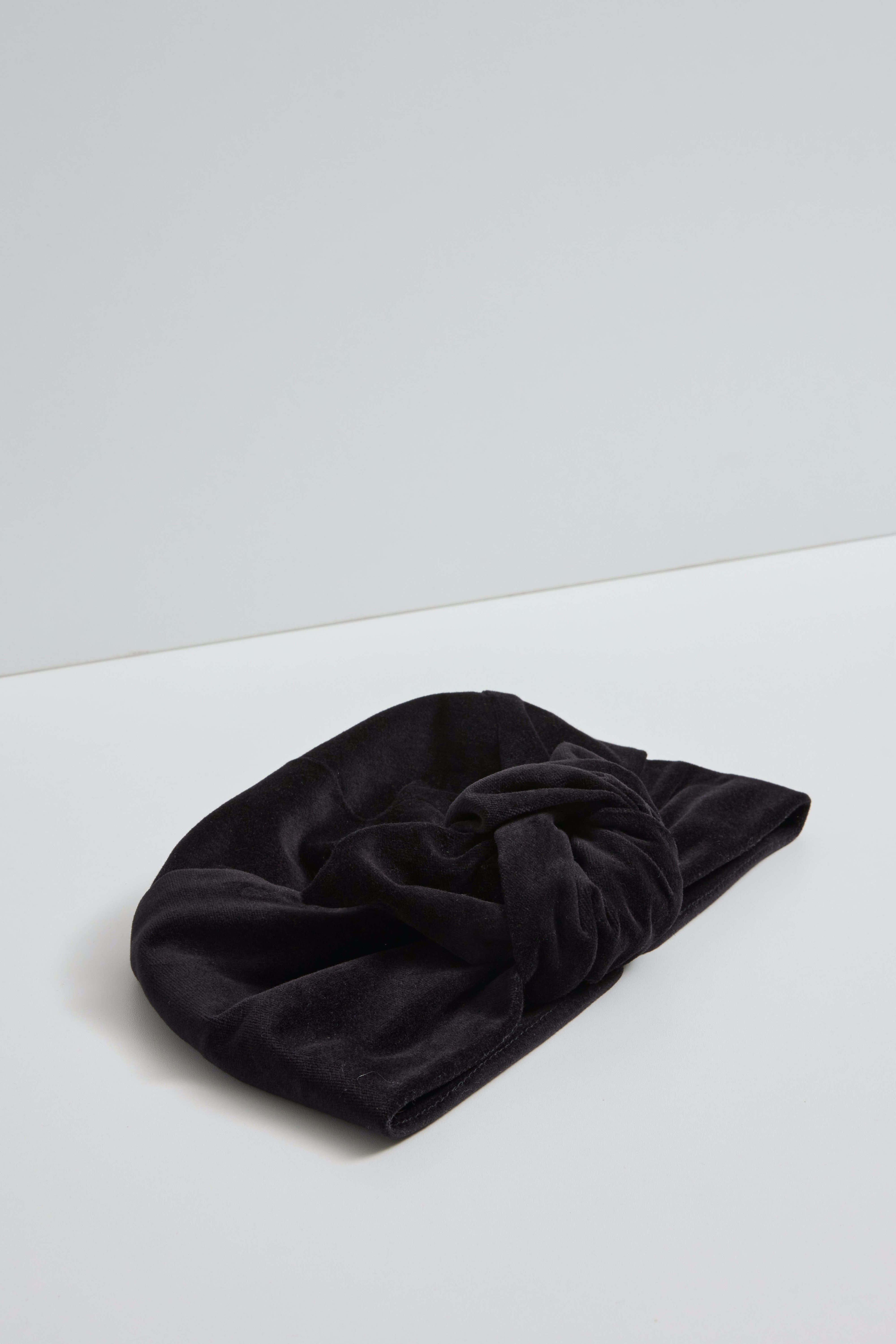 Parelli knotted turban hat - Black velvet