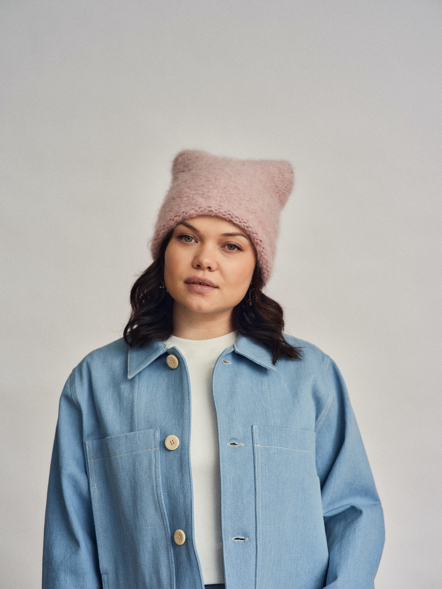 Purr mohair beanie | Pearly Pink (Shipping September 29th)