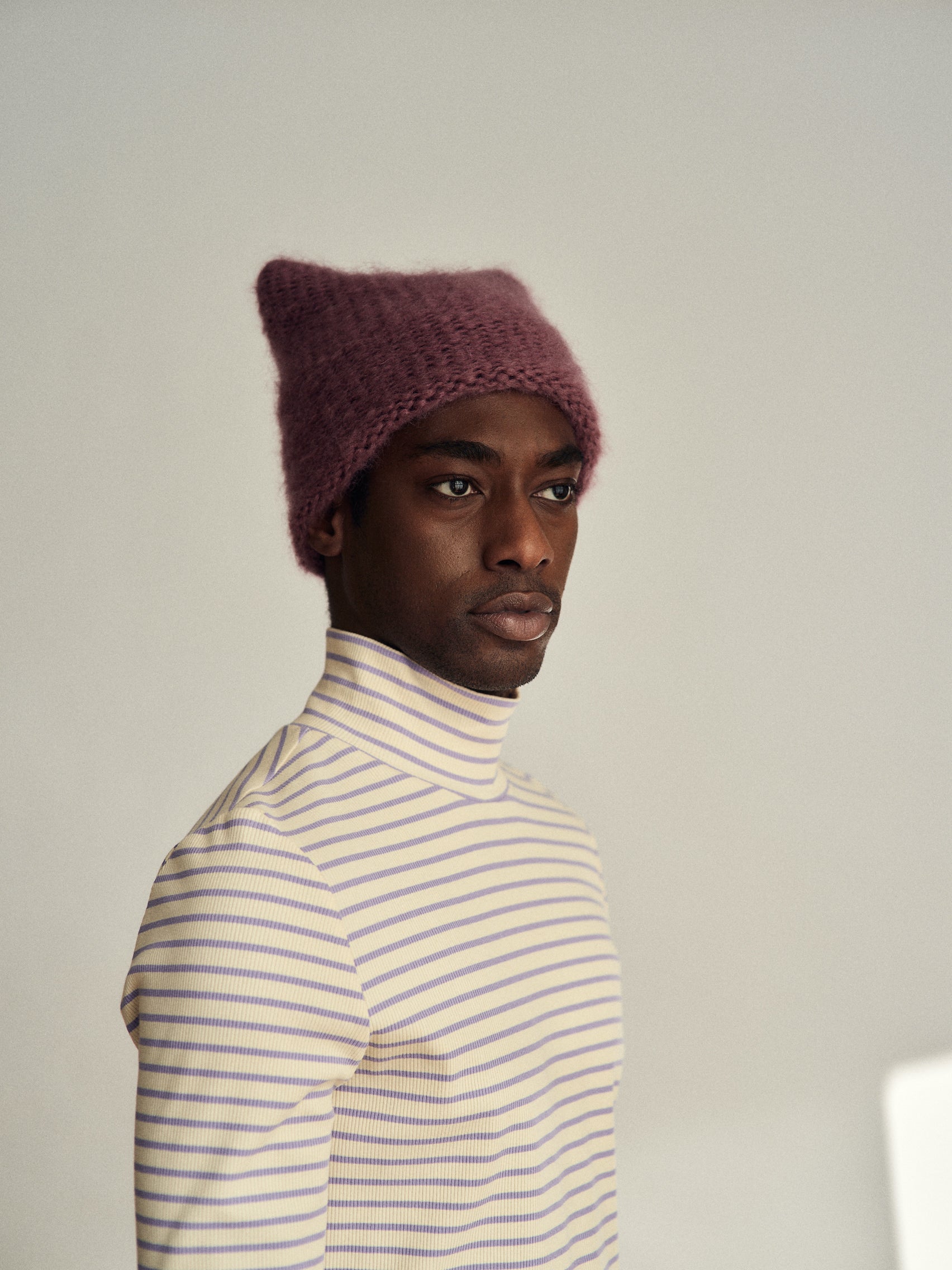 Purr mohair beanie | Plum (Shipping September 29th)