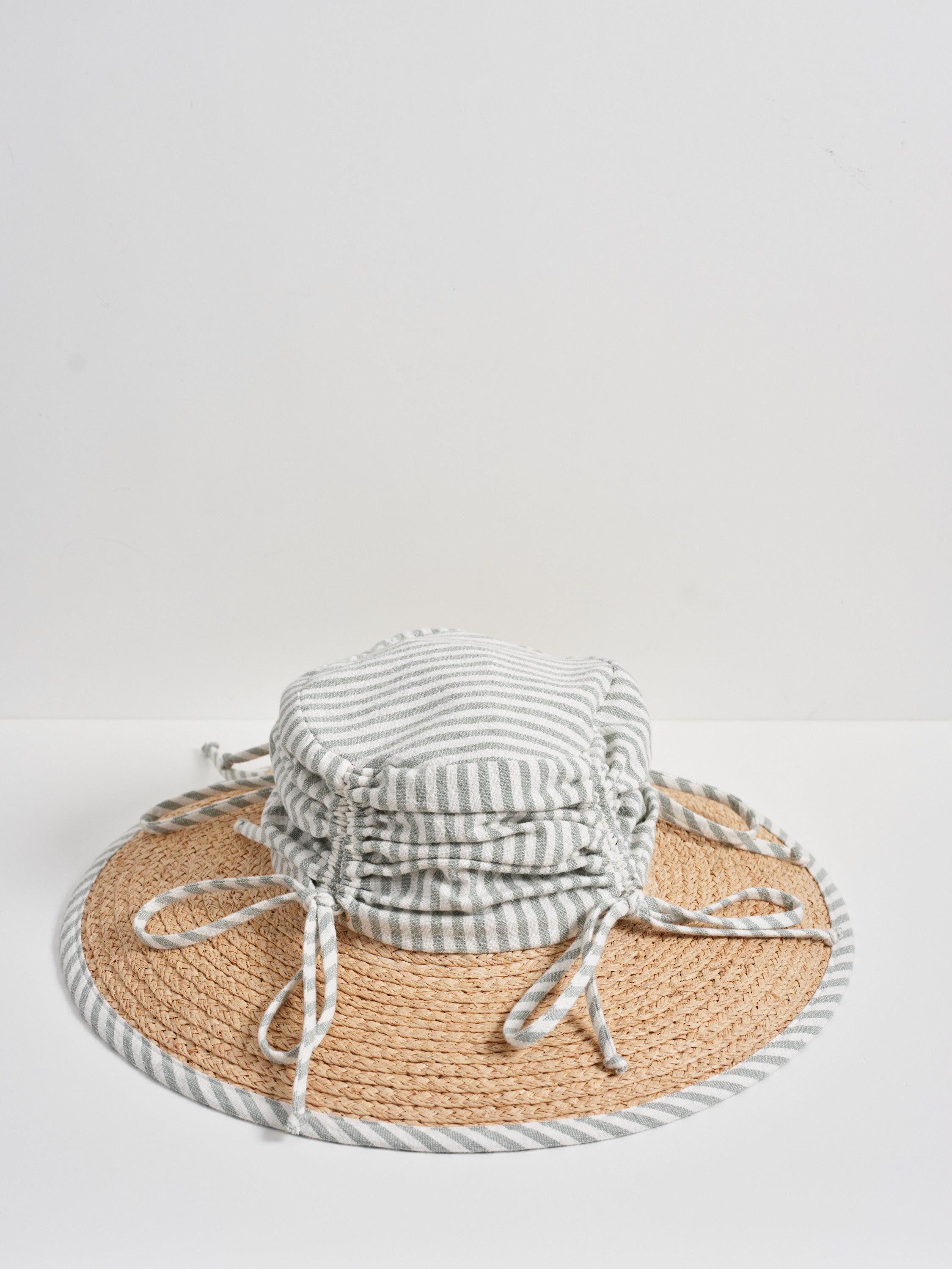 Rosemary | Wide brim ruched straw hat | 6 colour options