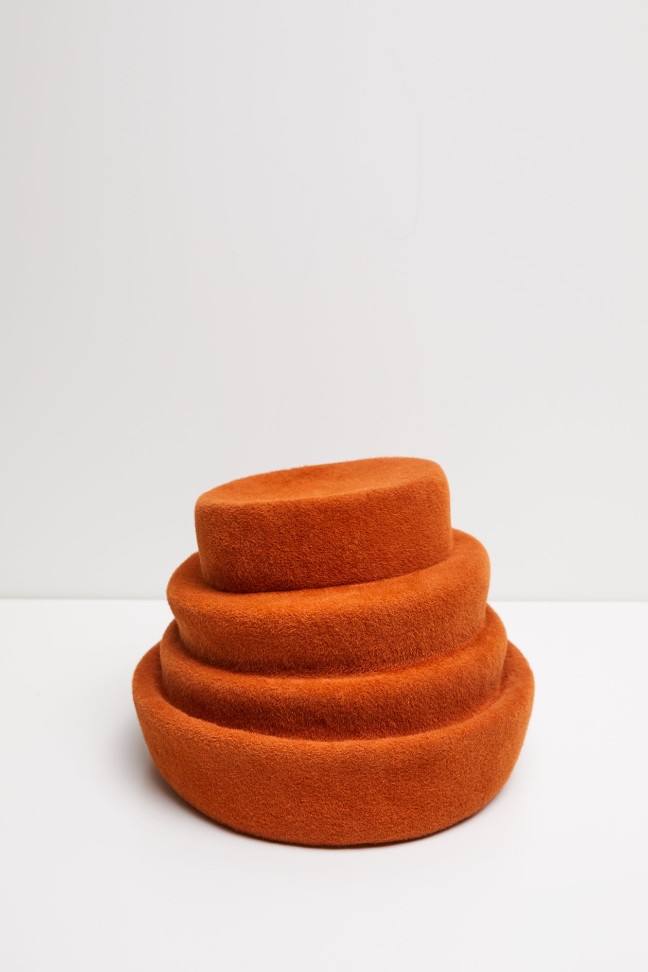 Steppe | Tiered Statement Felt Hat | Persimmon
