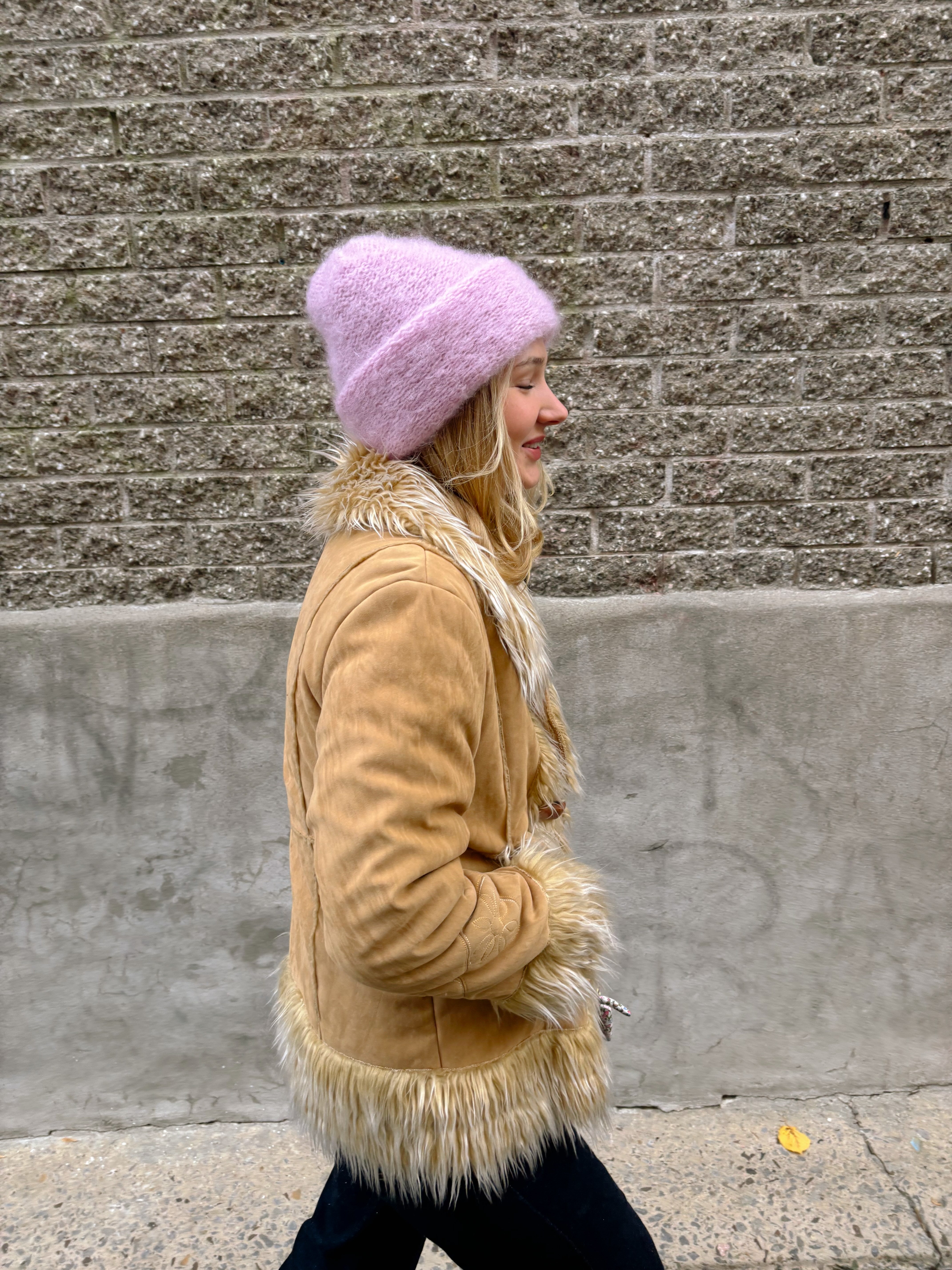 Cloud mohair beanie | Orchid pink