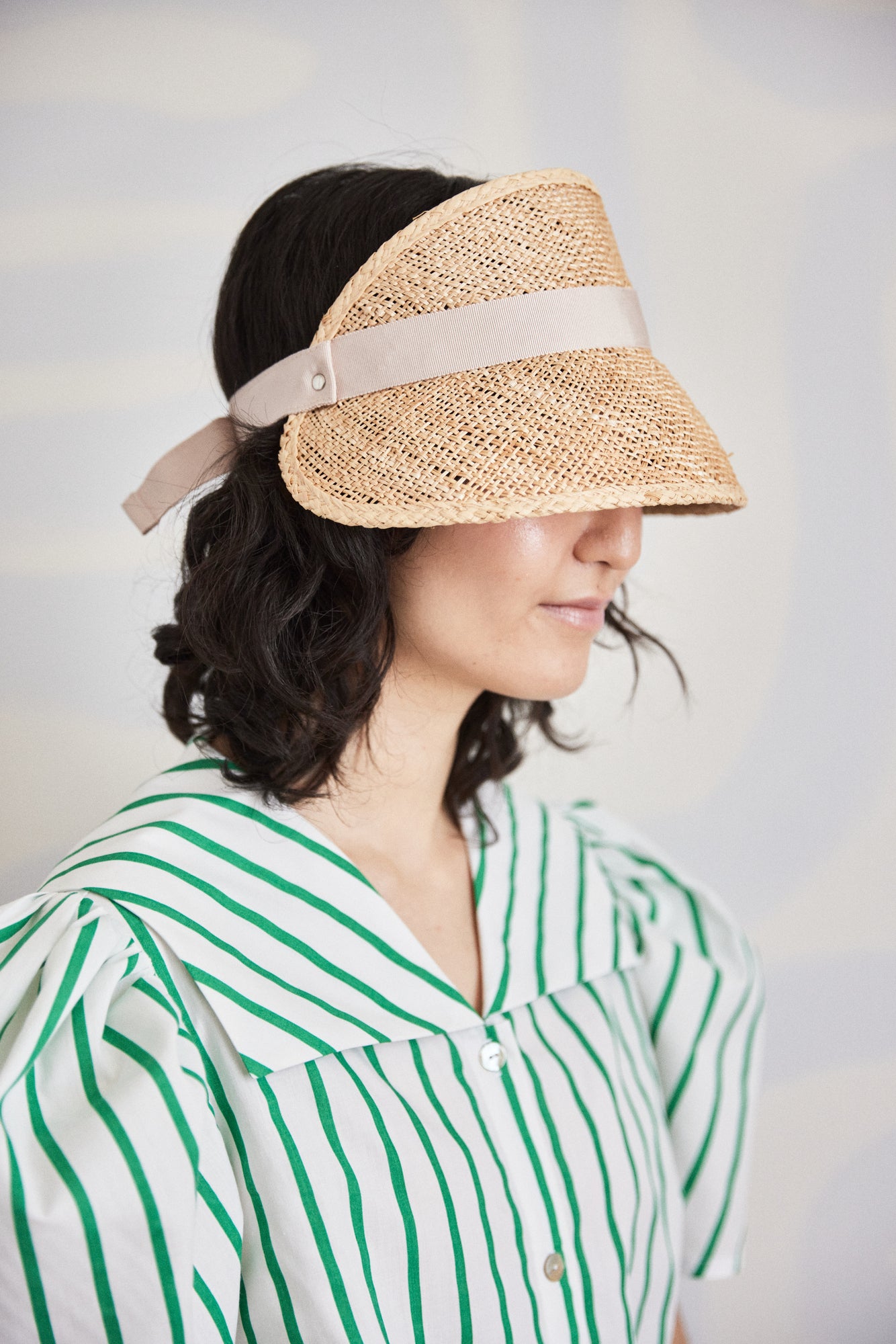 Arbor Sun Visor hat - Natural straw