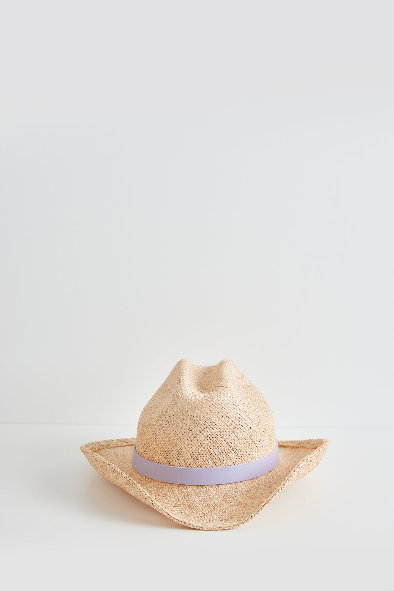 Cowboy Bebop - Paille naturelle avec garniture en cuir lilas