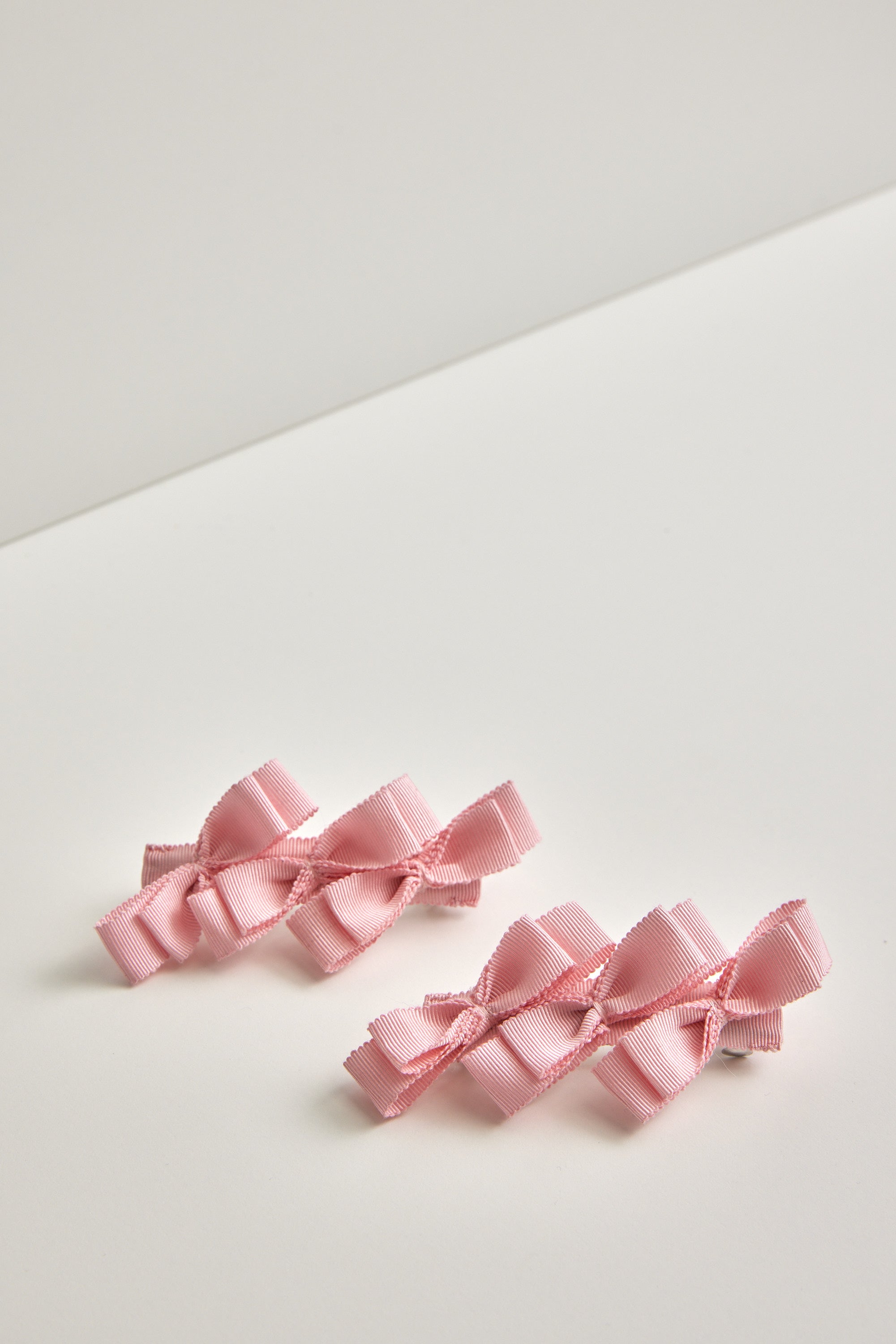 Forget me not bow hair clip - Peony pink