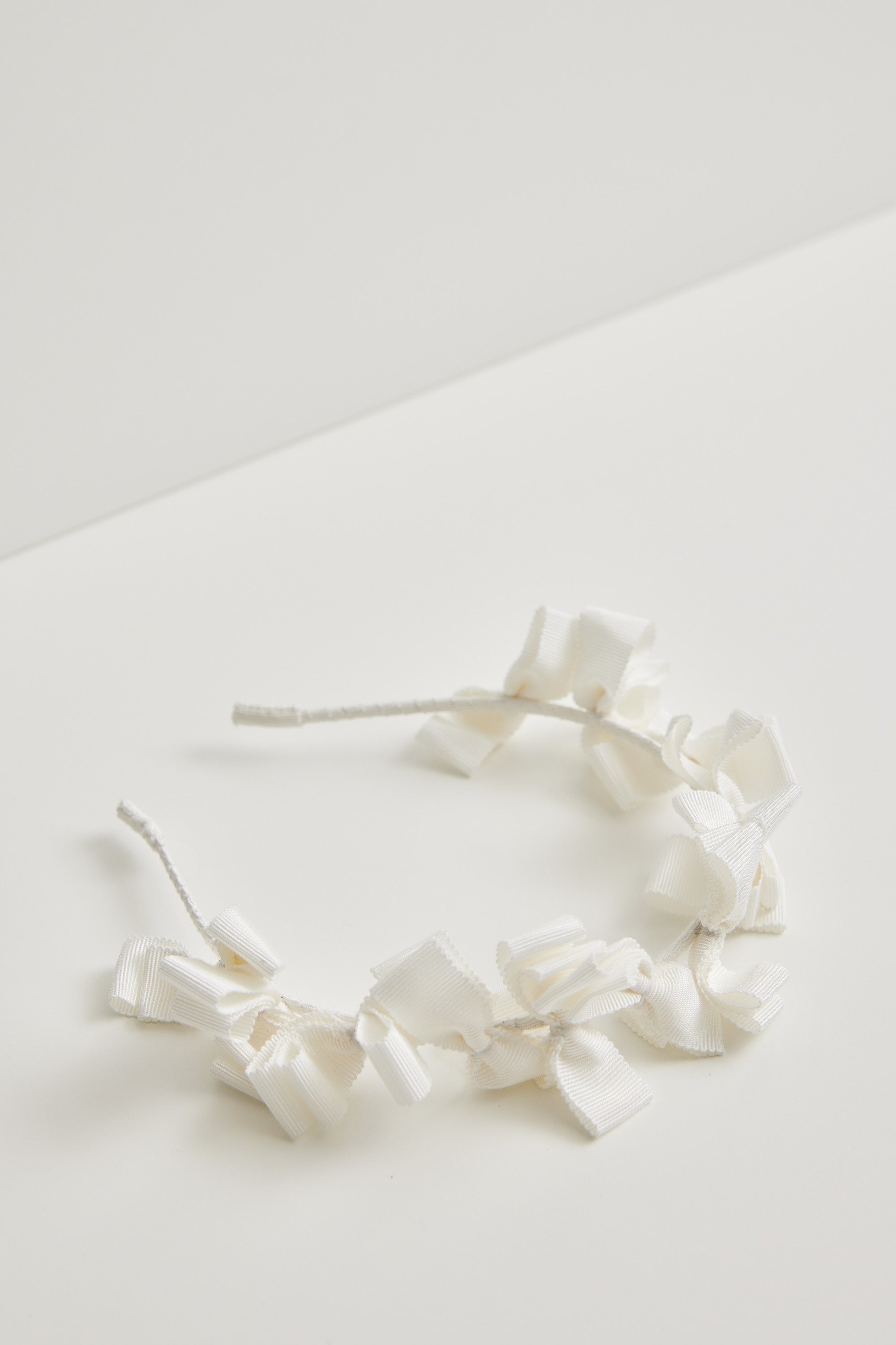 Forget me not bow headband - White
