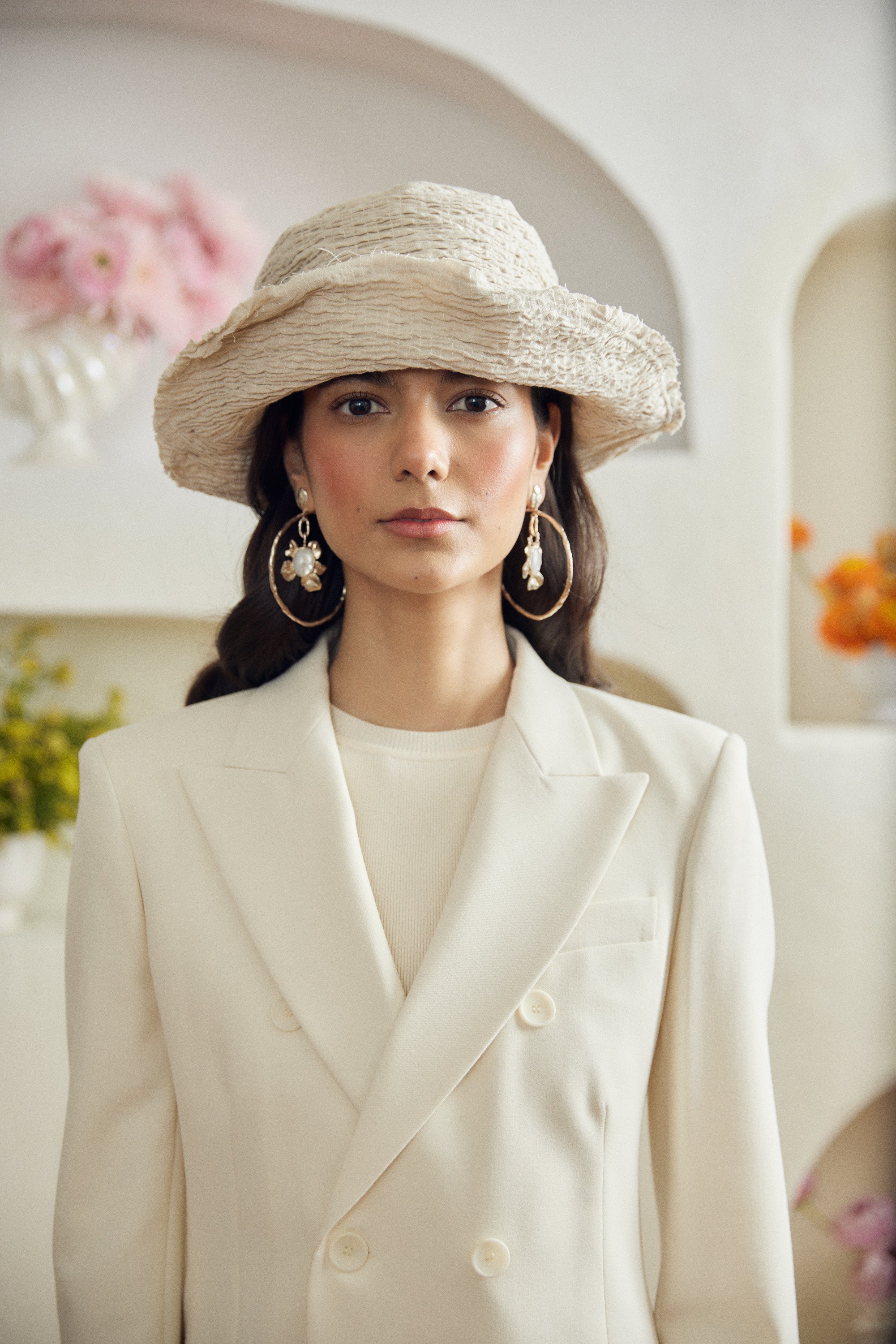 linen bucket hat